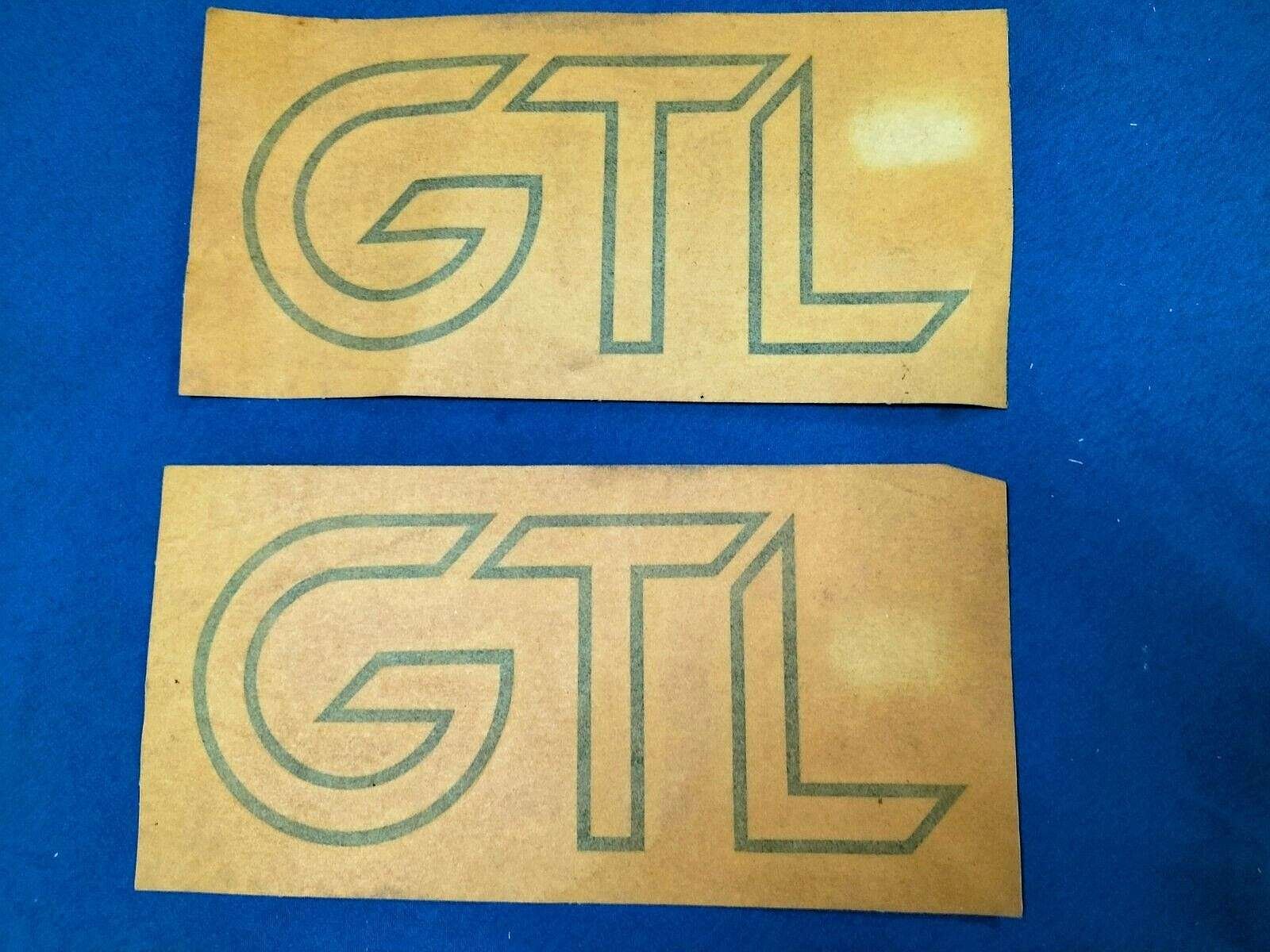 ADESIVO "GTL " SCRITTA FIANCATA 2pz.STEMMA COFANO BADGE VW x GOLF-RENAULT