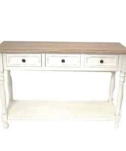 Consolle Country 3 cassetti + 1 piano legno avorio MONTEMAGGI