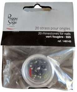 PEGGY SAGE 20 STRASS PER UNGHIE VERDE