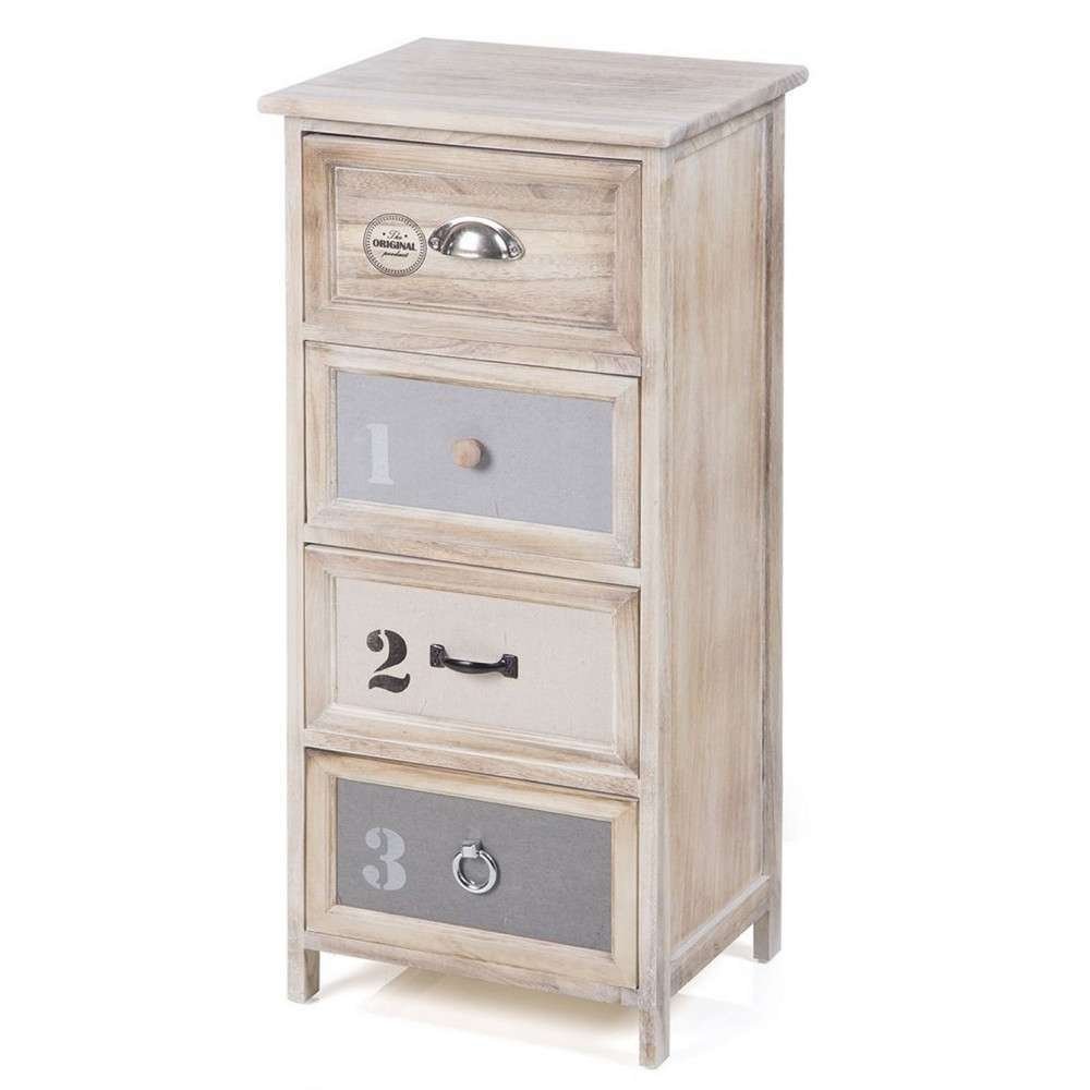 Mobiletto in legno 4 cassetti Number Montemaggi
