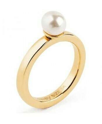 anello Brosway da donna tring intelligenza acciaio dorato con perla Swarovski misura 14