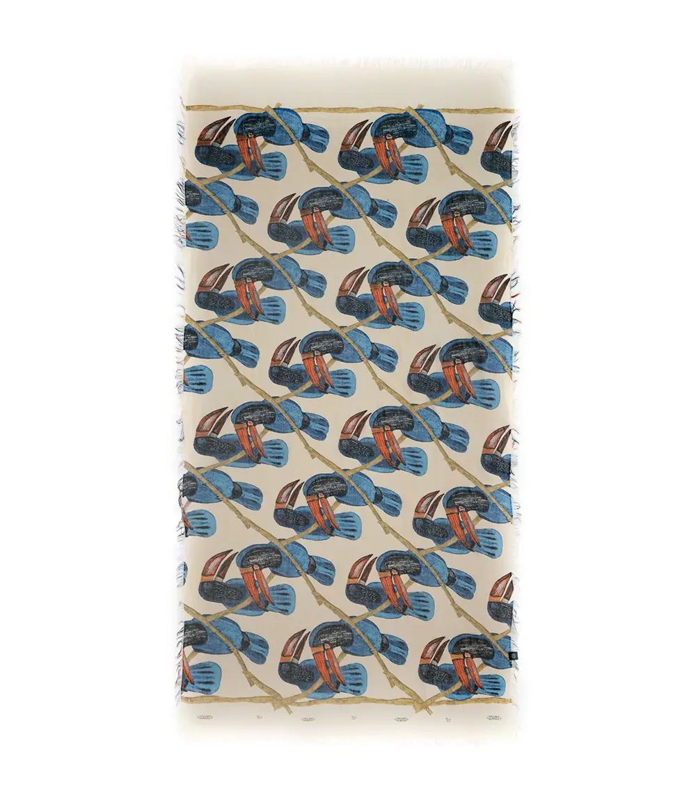 Foulard in fibra di Bamboo Magritte Rosa Pesca - immagine 2