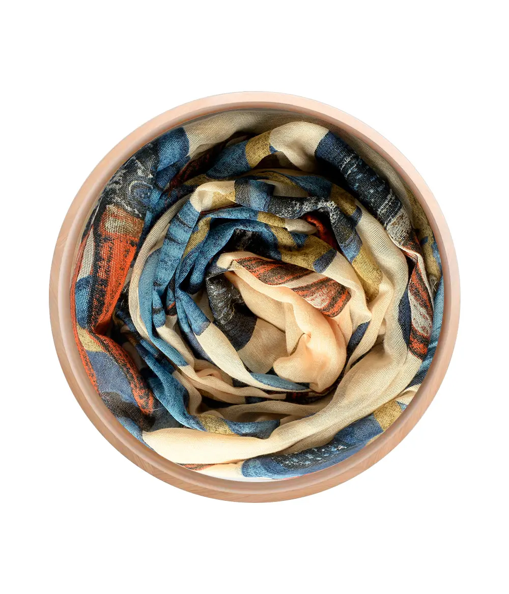 Foulard in fibra di Bamboo Magritte Rosa Pesca