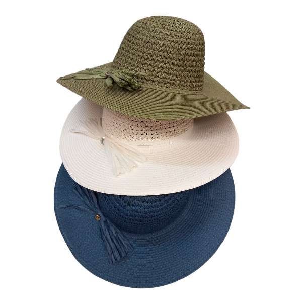 Elegante Cappello da Donna in carta tessile falda larga