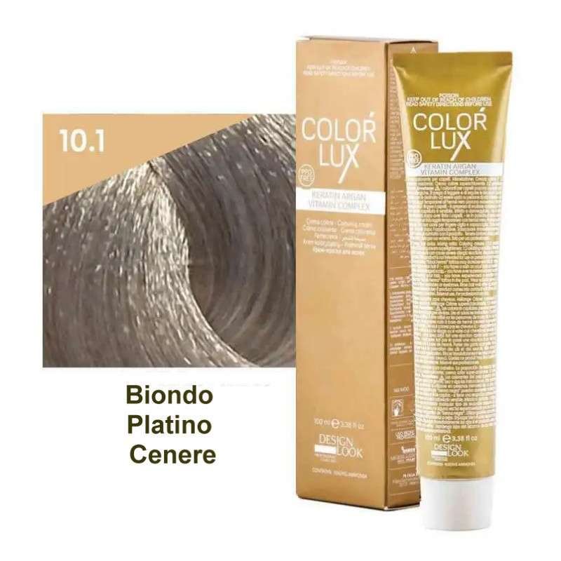 Design look Color Lux Tinta per capelli 10.1 Biondo Platino Cenere 100 ml