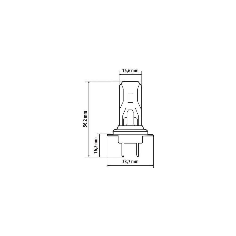 LAMPADA H7 LED 12V, Kit di conversione Halo Led Cyber Series) - 22W - PX26d - 2 pz - Scatola - immagine 2