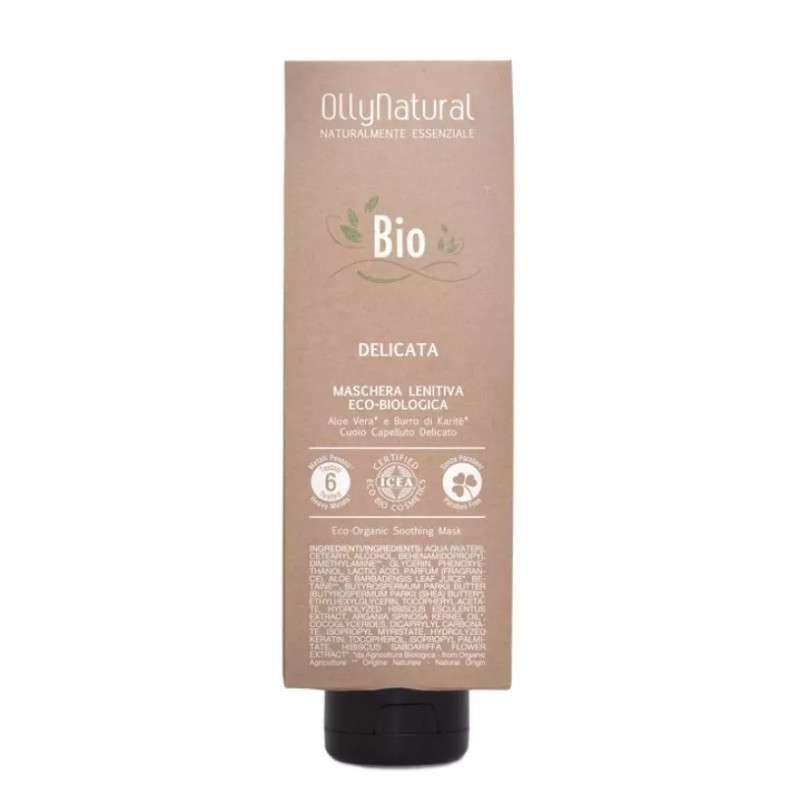 OllyNatural Bio Delicata Maschera Lenitiva capelli Aloe Vera e Burro di Karitè 150ml