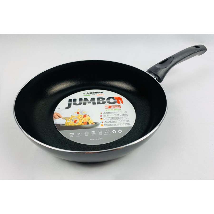 Padella Antiaderente in alluminio nero metallizzato jumbo 32 cm zanetti