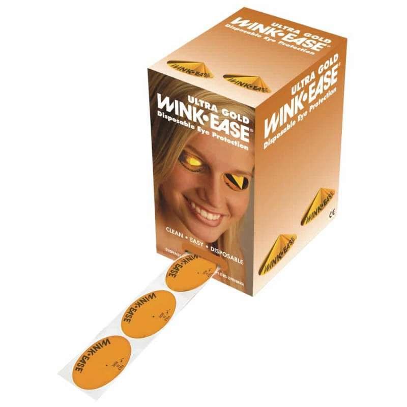 Wink Ease Ultra Gold Protezione per occhi usa e getta UV per abbronzatura rotolo da 250 paia