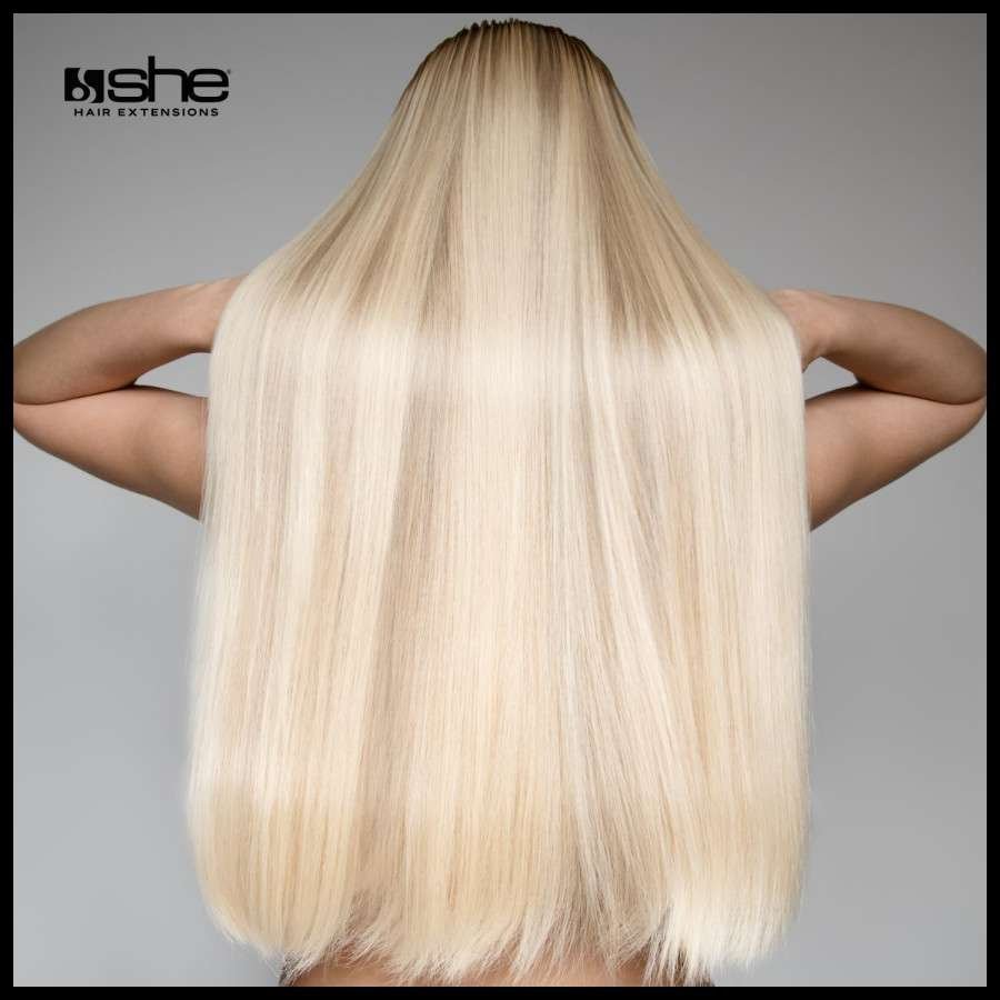 She Easy20 Extension Applicazione Veloce e Facile a Clip Set da 3 Pezzi Capelli Veri Lisci Nero