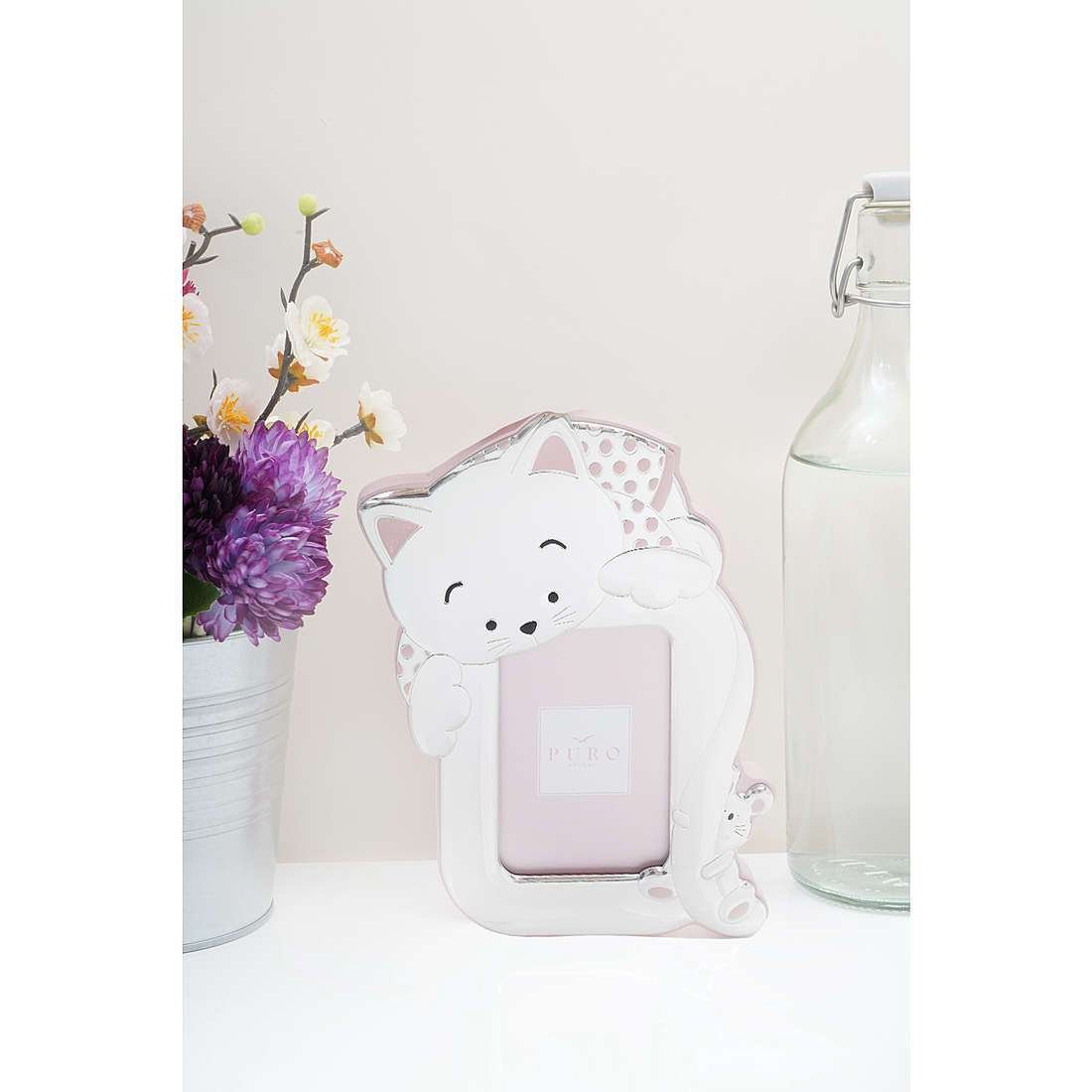 Portafoto Bambina Argento Gattino Marca Puro Pu8614/6r - immagine 2