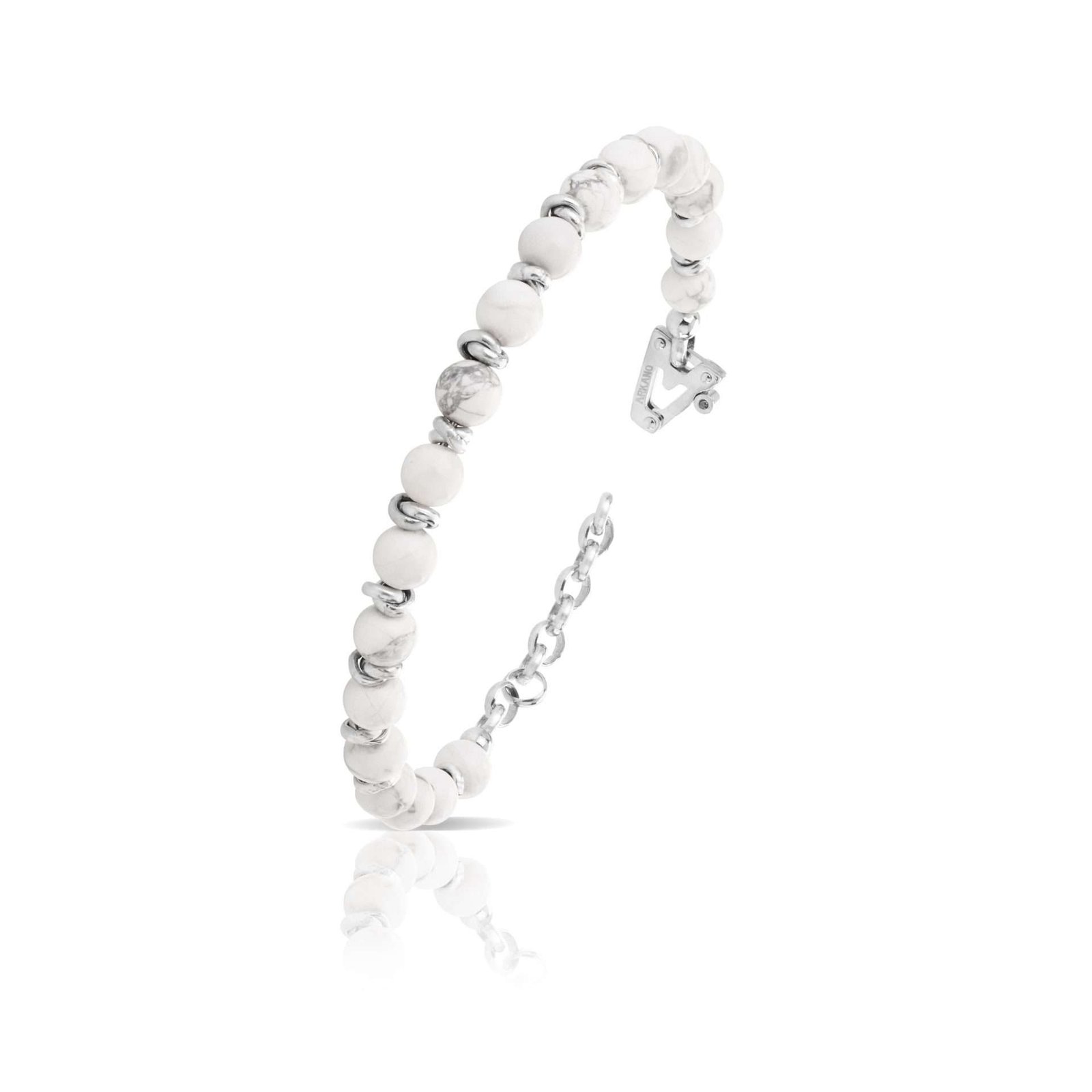 Bracciale Uomo in Argento 925%, agata e diamante nero carati 0,01