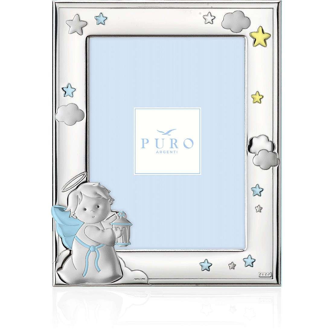 PORTAFOTO IN ARGENTO ANGIOLETTO KEEPY 9X13 CELESTE