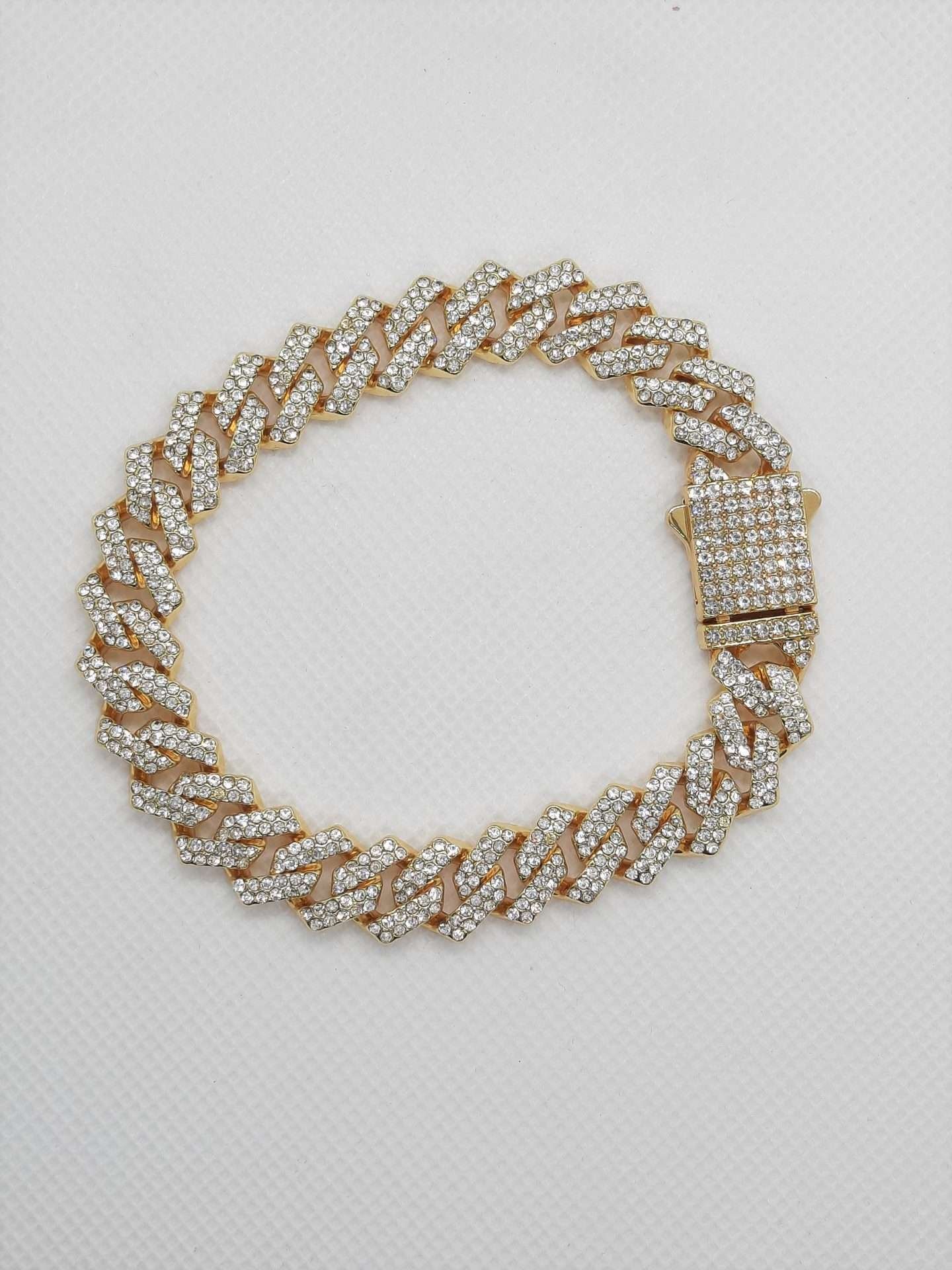 Bracciale Grumetta in Acciaio dorato e Zirconi - immagine 4