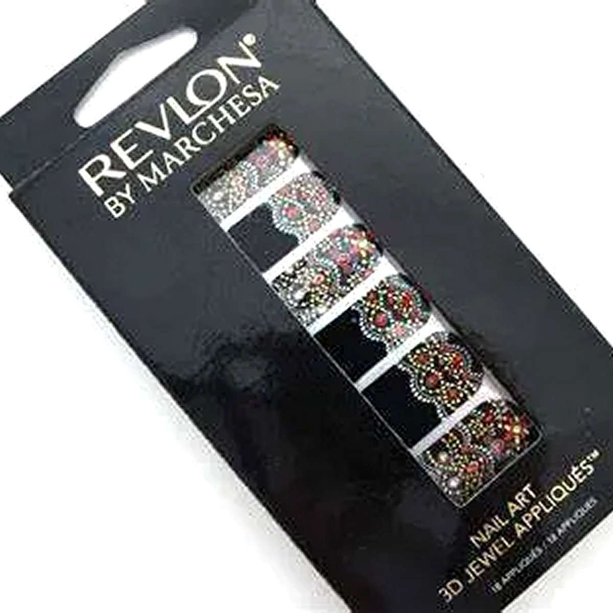 Adesivi per unghie gioiello 3D Revlon by Marchesa Jeweled noir