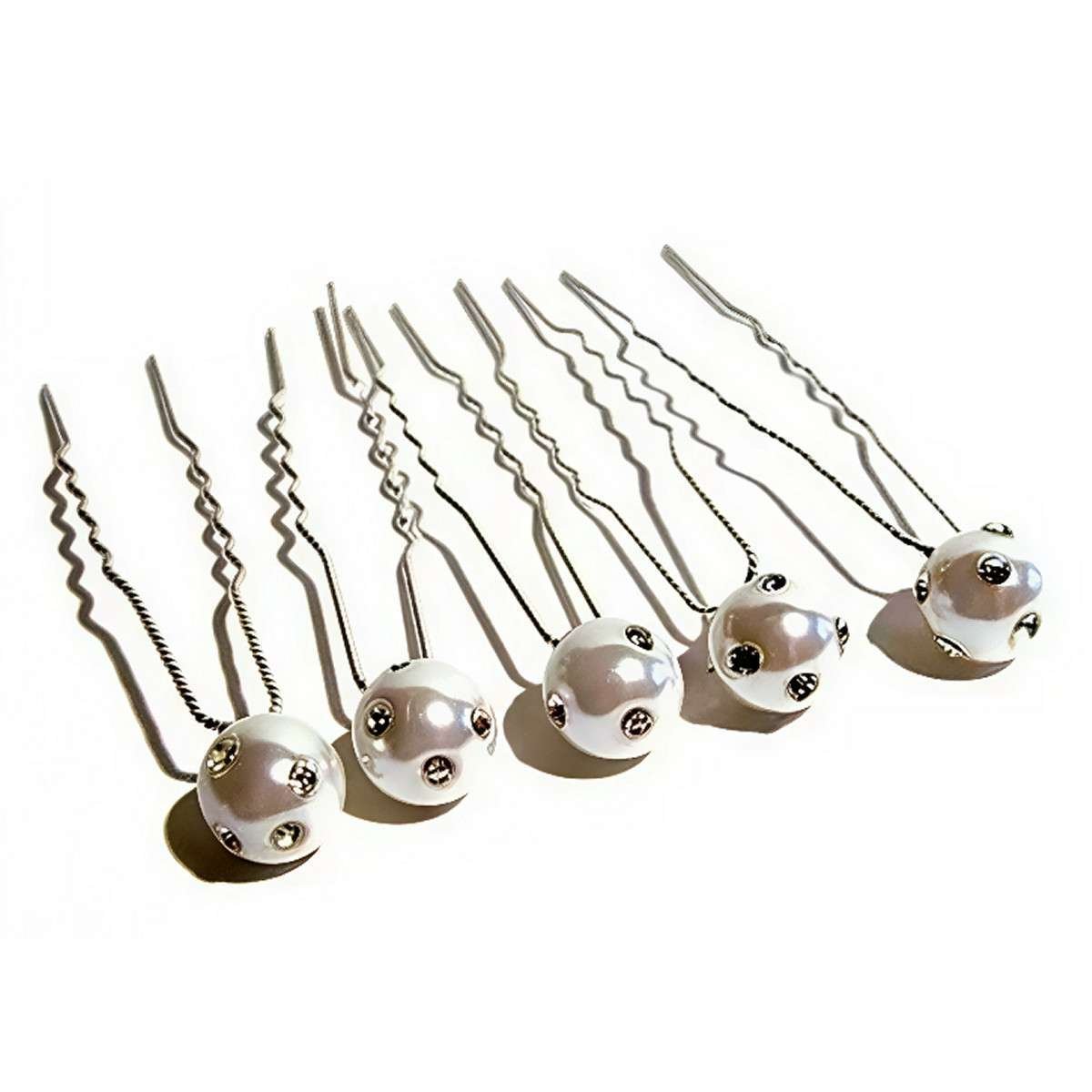 Forcine per capelli perla e strass Look Company Hair & Accessories