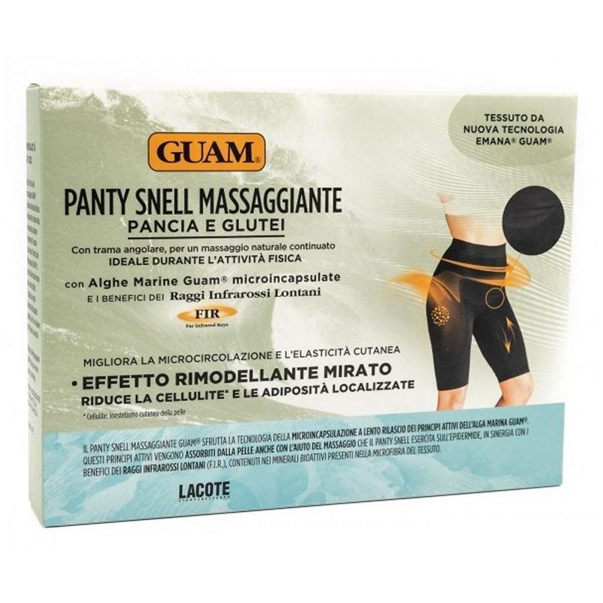 Panty Snell Massaggiante nero pancia e glutei GUAM