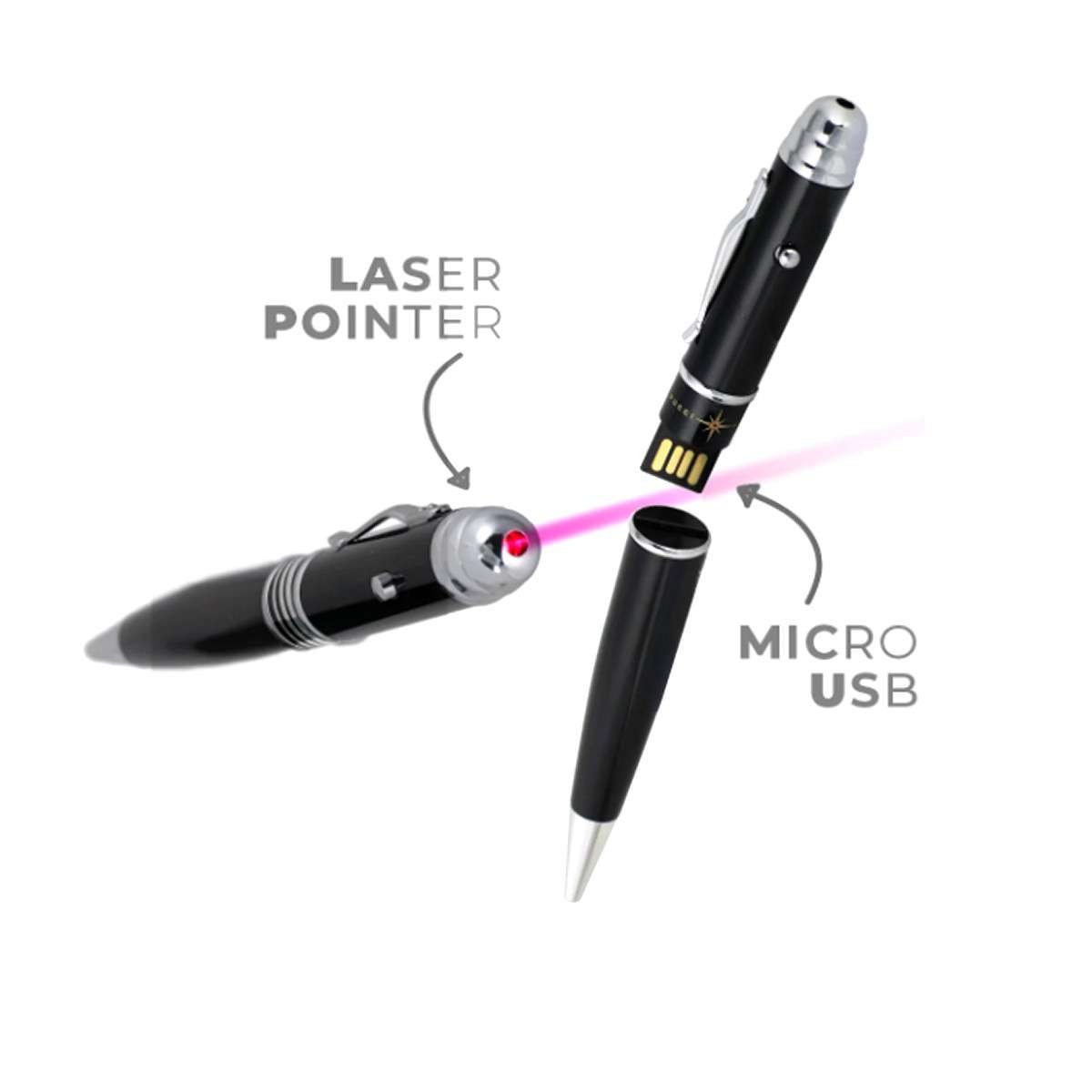 Penna a sfera con puntatore laser e chiave usb 8Gb 004FC
