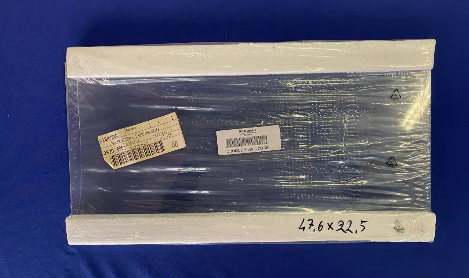 2249017035 Ripiano in vetro per frigorifero Rex / Electrolux Originale