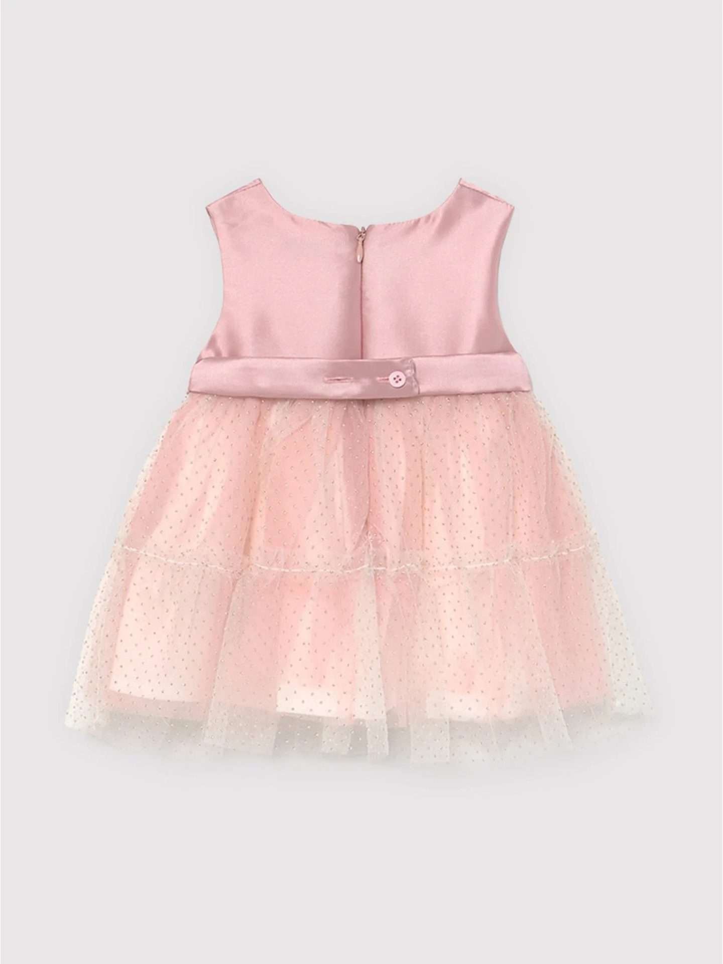 Vestito bimba elegante Mayoral 18 mesi art.1963 rosa e piccoli pois oro - immagine 4