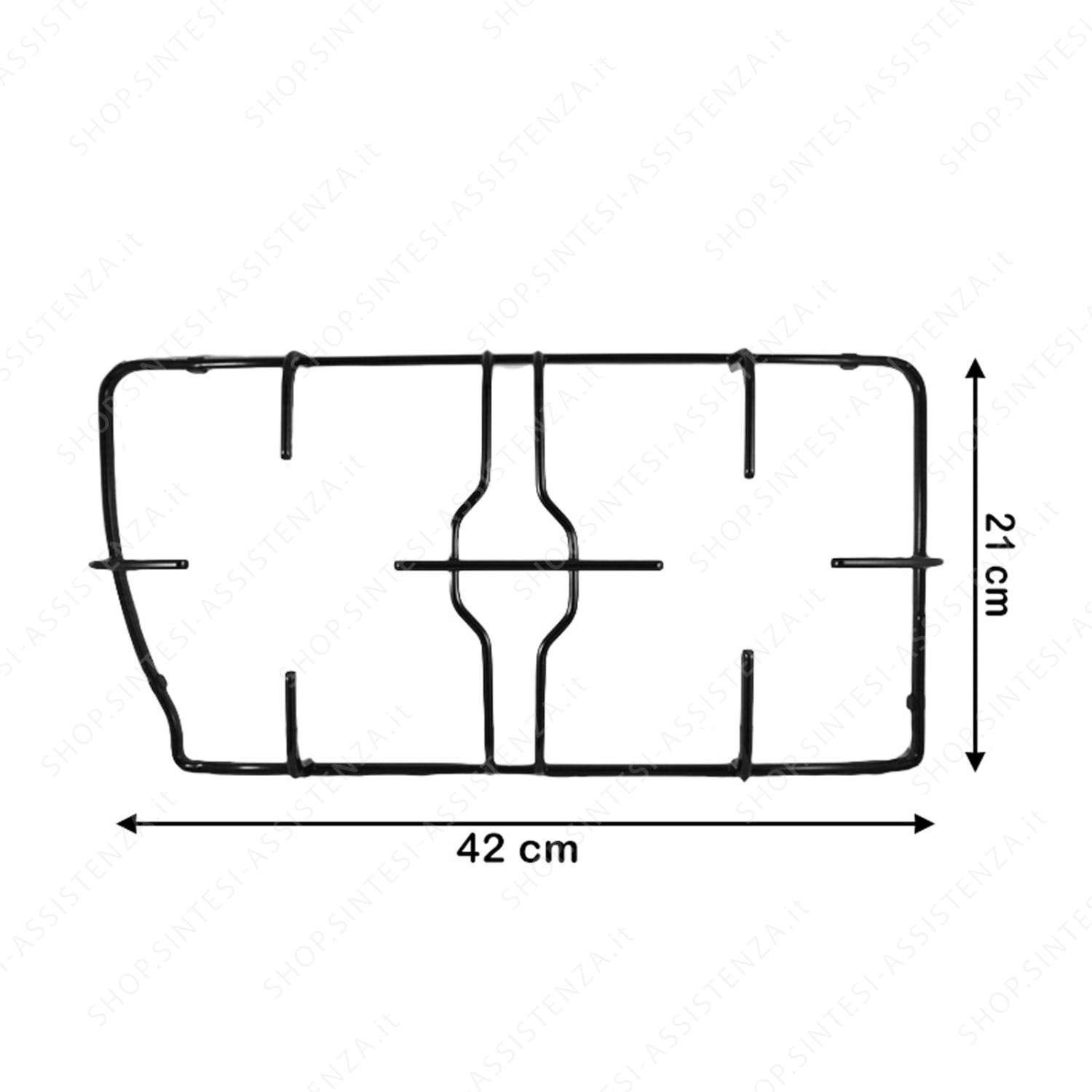 133.0042.036 Griglia 2 fuochi SX Smaltata per piano cottura Franke Originale