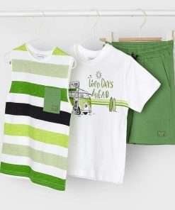 Completo Bimbo 3 Anni pantaloncino, maglietta manica corta e senza maniche 3677