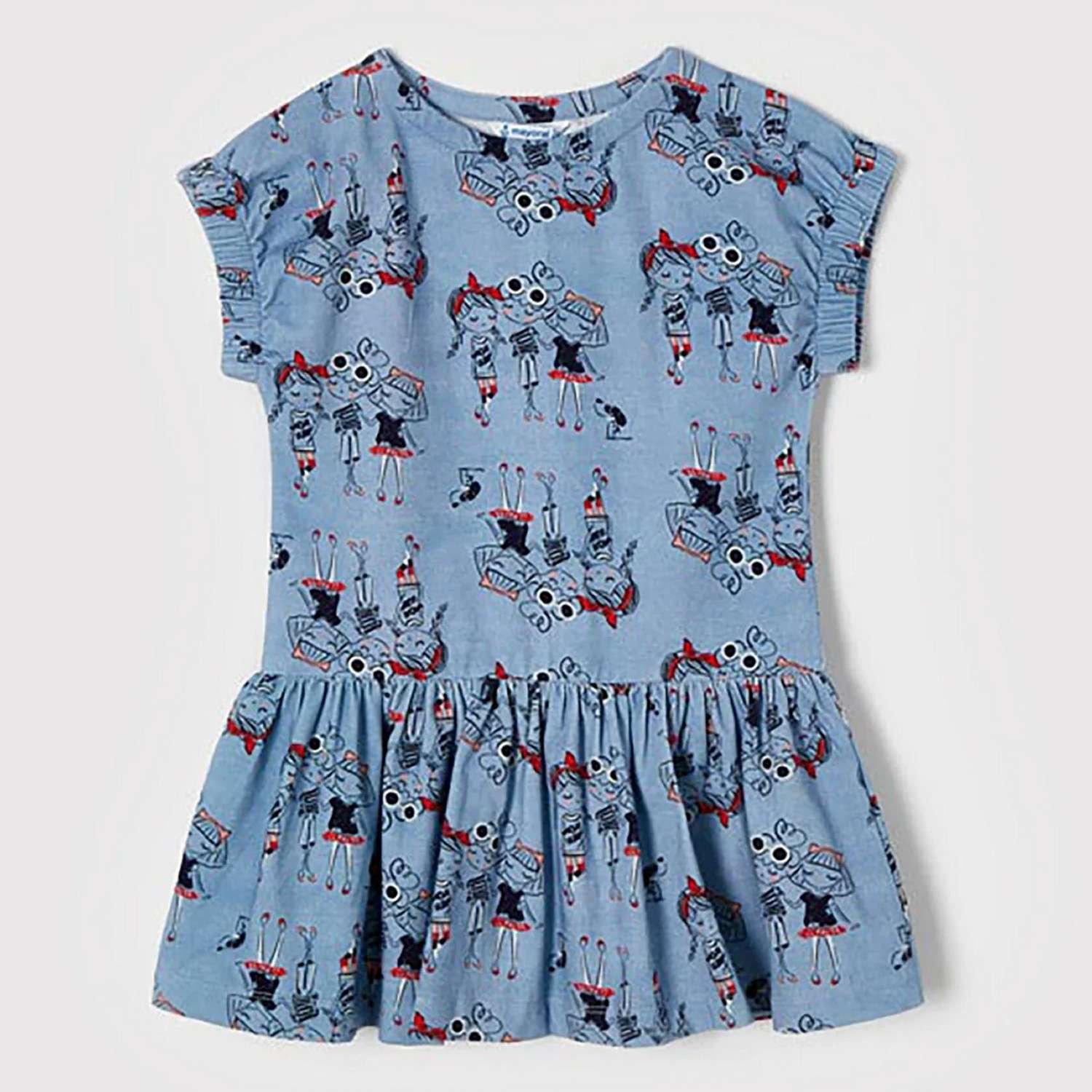 Vestito da bambina estivo da giorno 3943 Blu Regular Fit