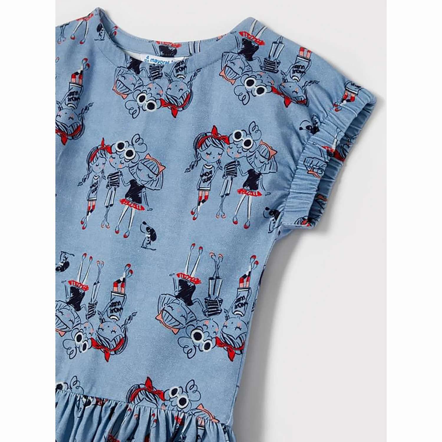 Vestito da bambina estivo da giorno 3943 Blu Regular Fit