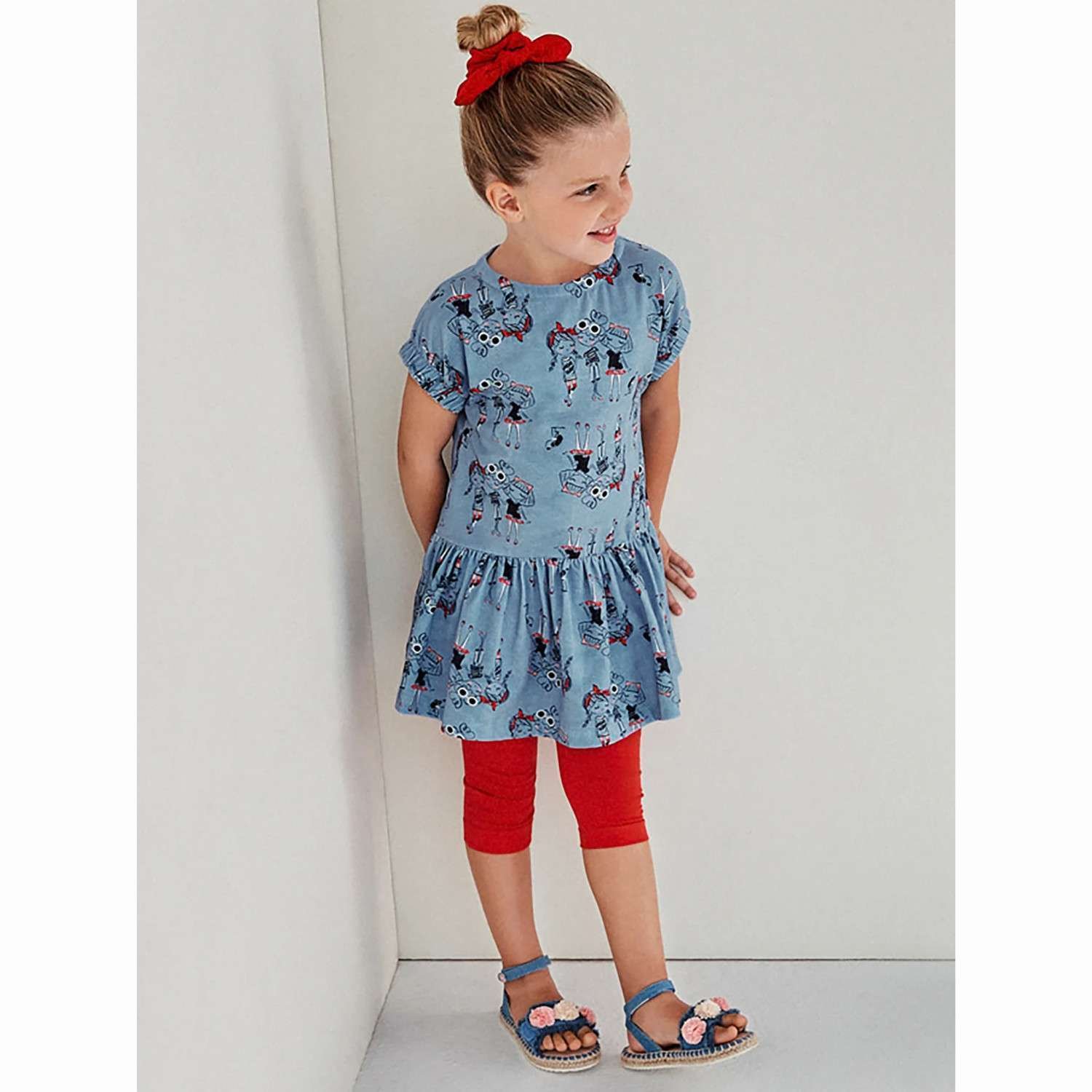 Vestito da bambina estivo da giorno 3943 Blu Regular Fit