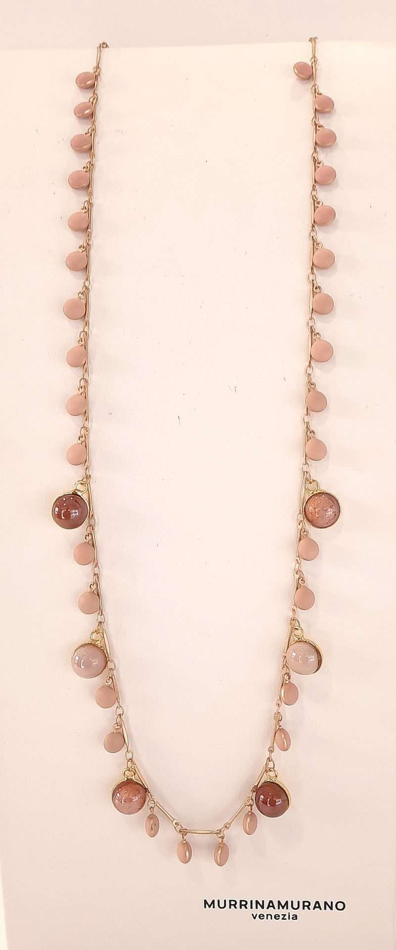 collana donna vetro Murrina Murano Rosa Collezione Lily gm0340.07