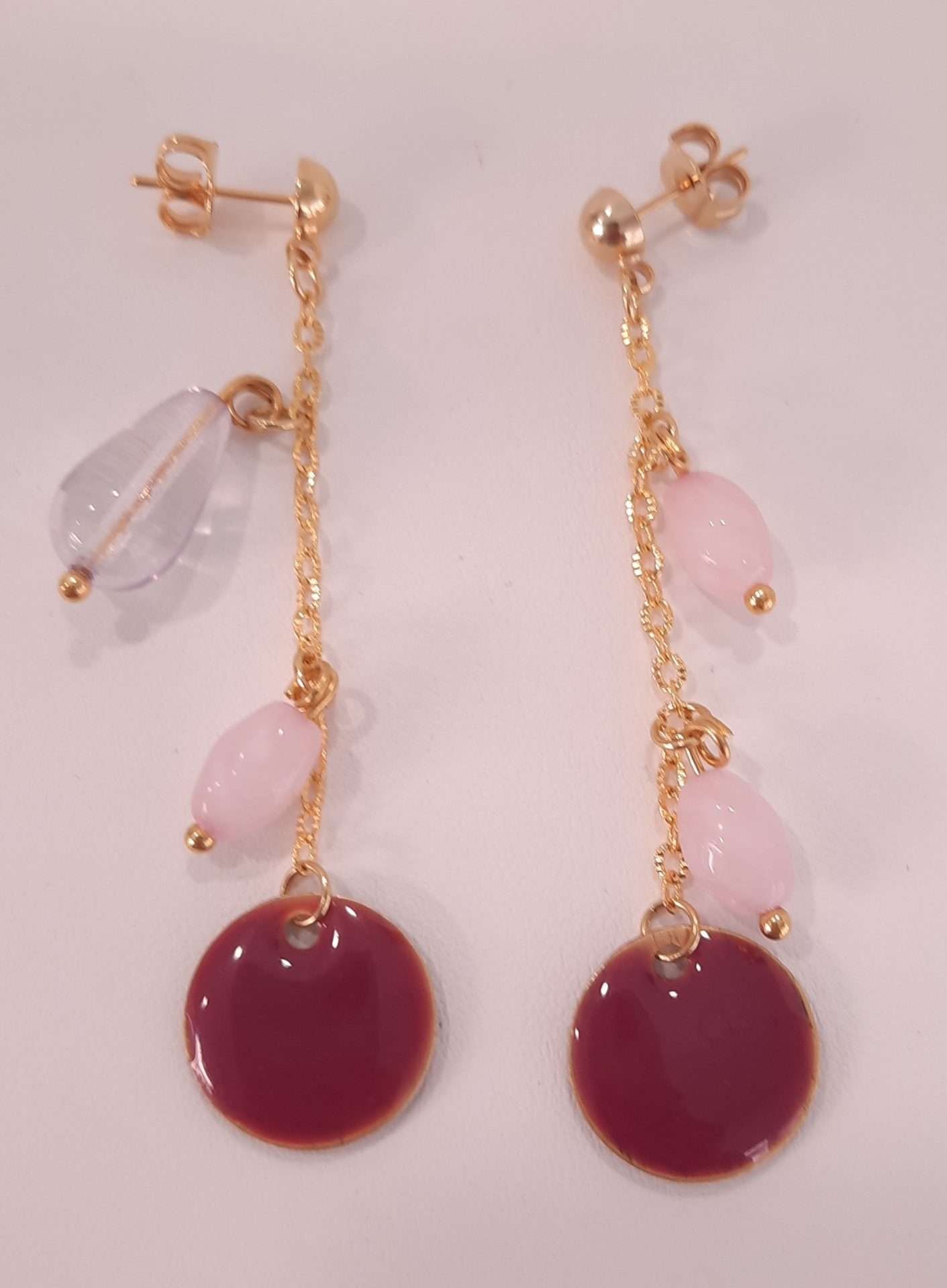 Orecchini donna vetro Murrina Murano Rosa collezione Bessie gm0353.02