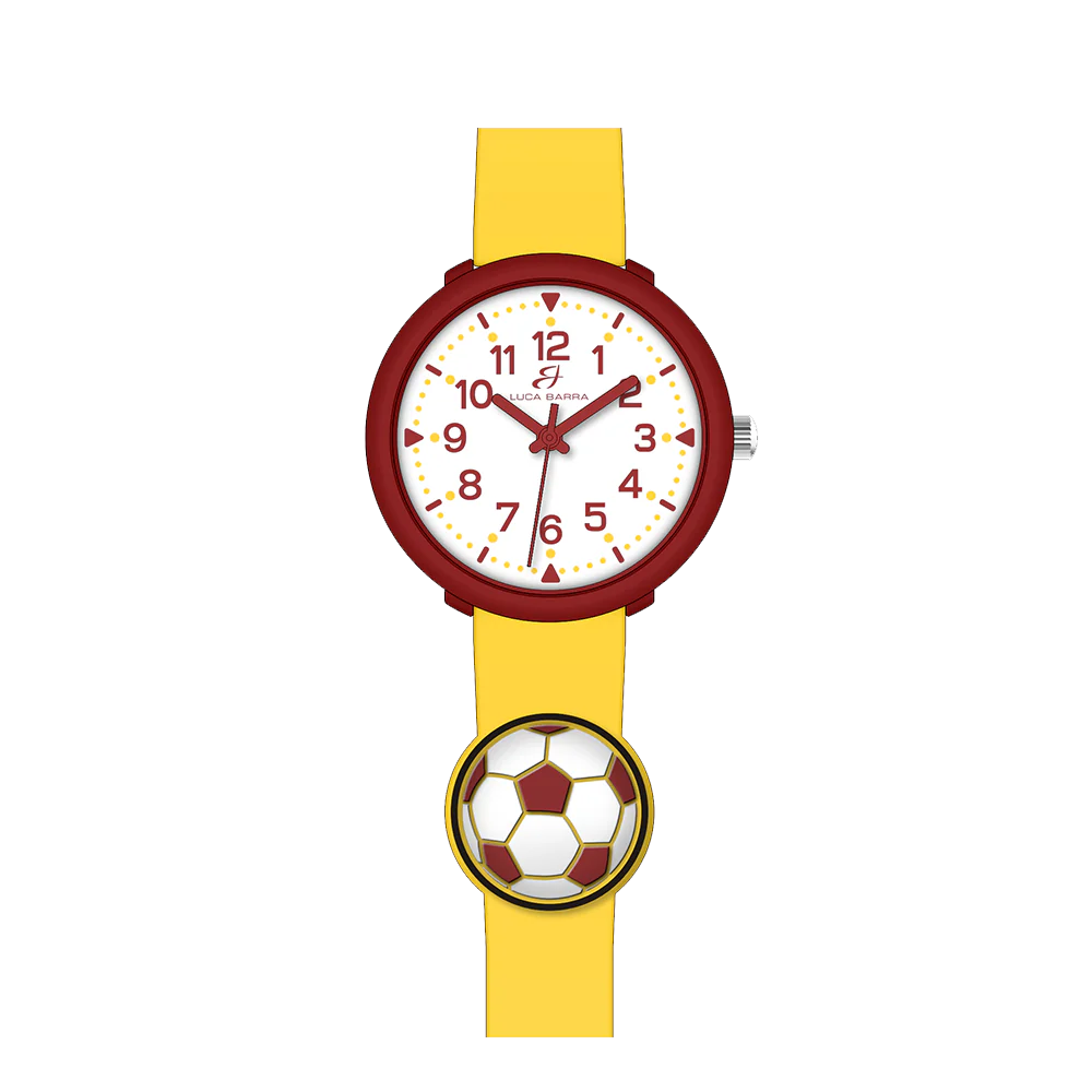 Orologio Bambino Luca Barra Silicone Giallo con Pallone ju104