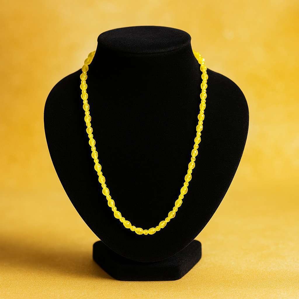 Collana artigianale con cuoricini e perline gialle Maison MTG
