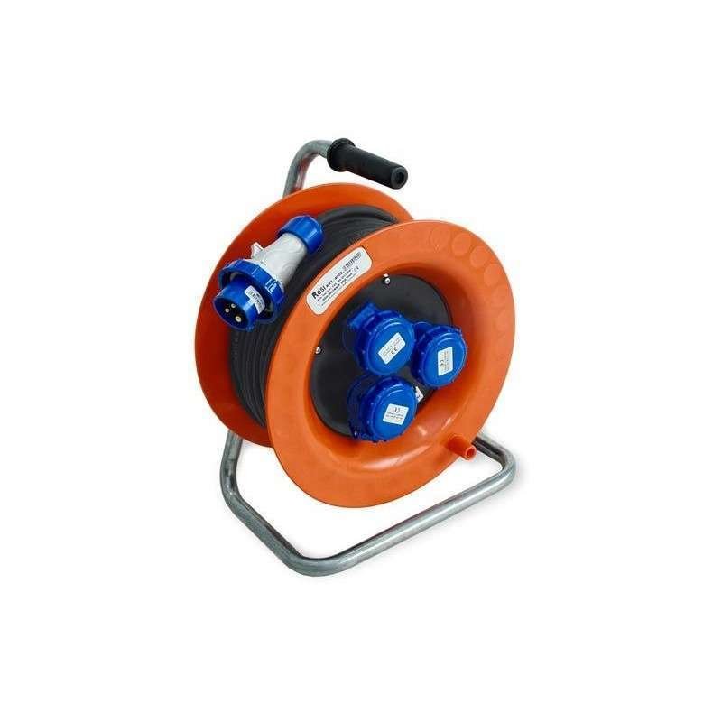 Avvolgicavo industriale Rosi 3 prese 2P+T 16A lunghezza 30mt 3x2,5 IP67