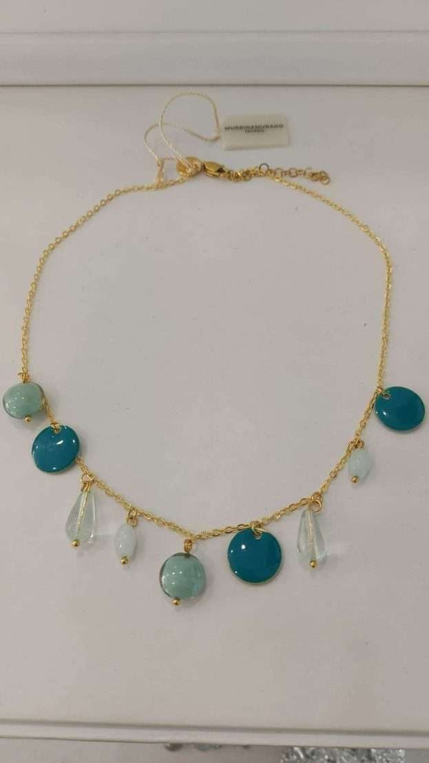 collana donna vetro Murrina Murano Verde collezione Bessie gm0351.09