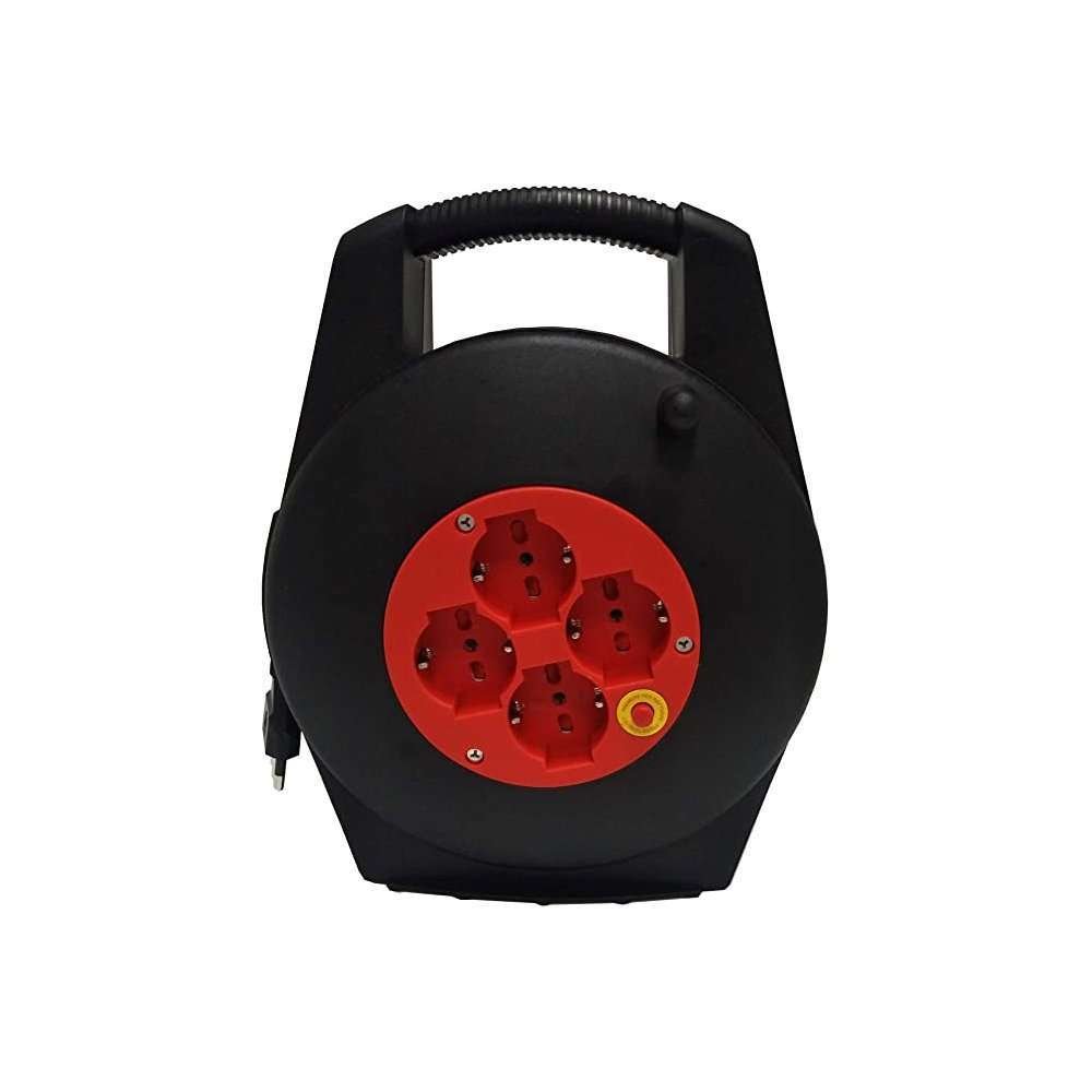 PROLUNGA AVVOLGICAVO 10 m con 4 prese - RS76111 Rosi