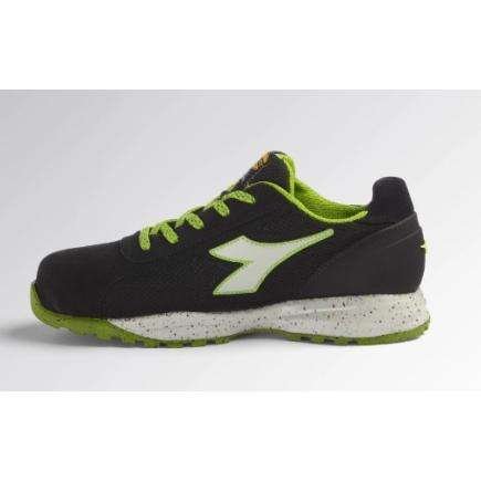 DIADORA UTILITY TAGLIA 44 - Scarpa antinfortunistica bassa GLOVE ECO MDS S1P SRC HRO Nero/Verde Lampo - immagine 3