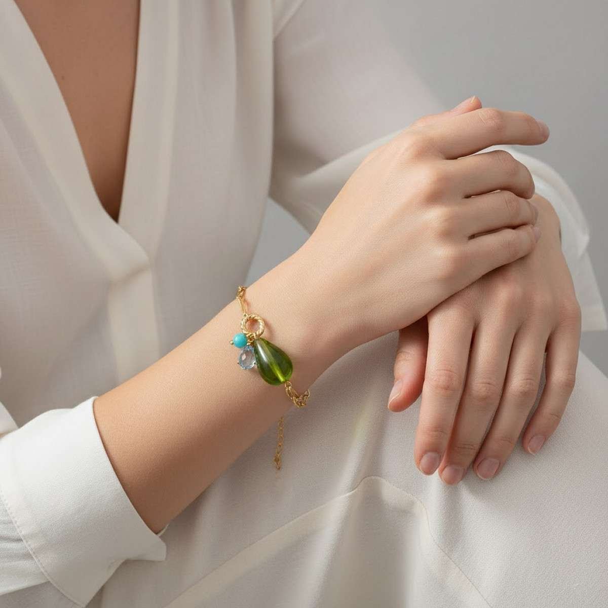 Bracciale Donna Murrina Murano Collezione Jasmine Verde Gm0357010