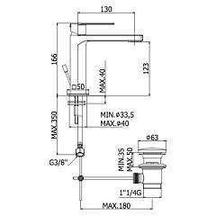 Paffoni TA075CR Tango Miscelatore lavabo con scarico - cromo - immagine 2