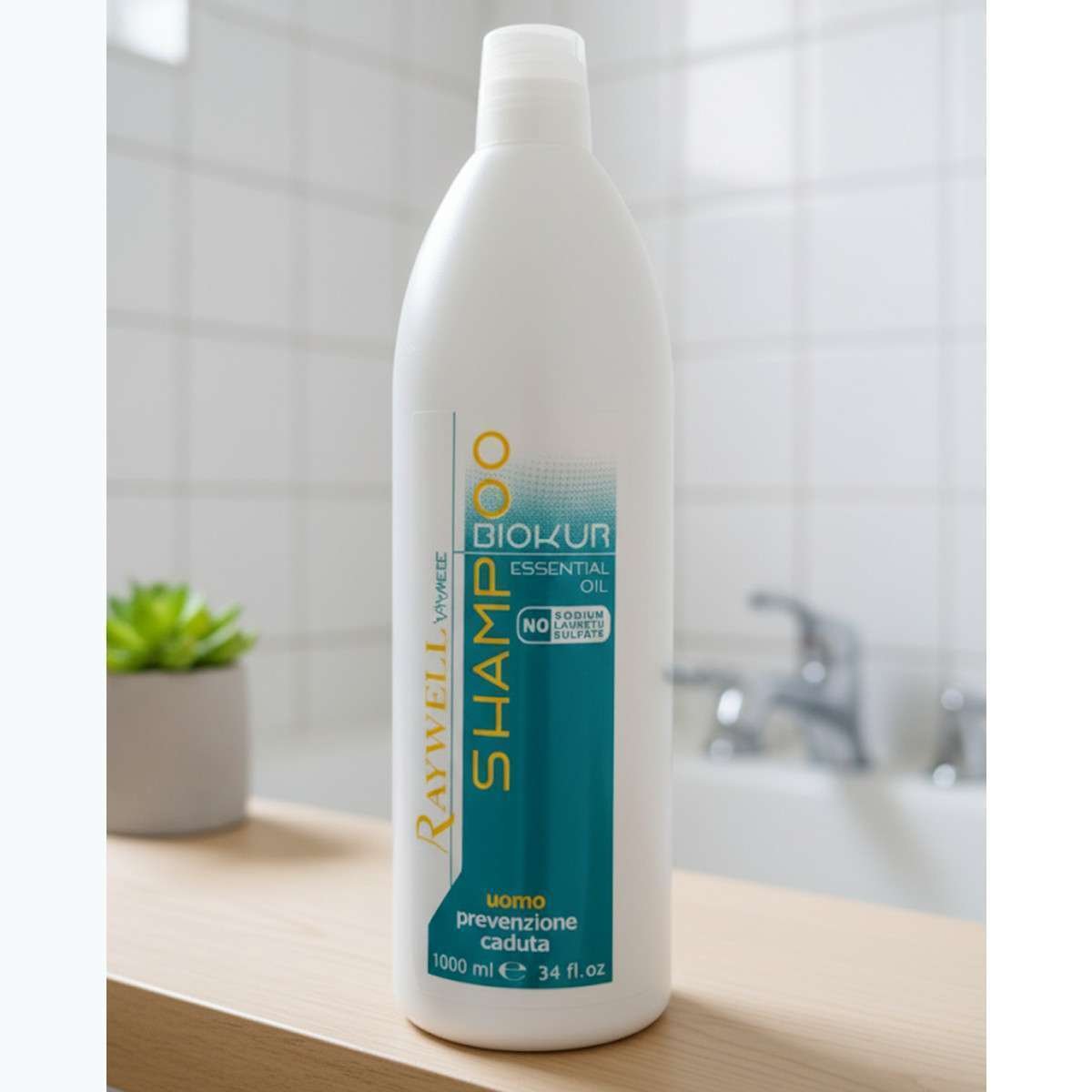 Raywell vivace Shampoo uomo prevenzione caduta Biokur essential oil