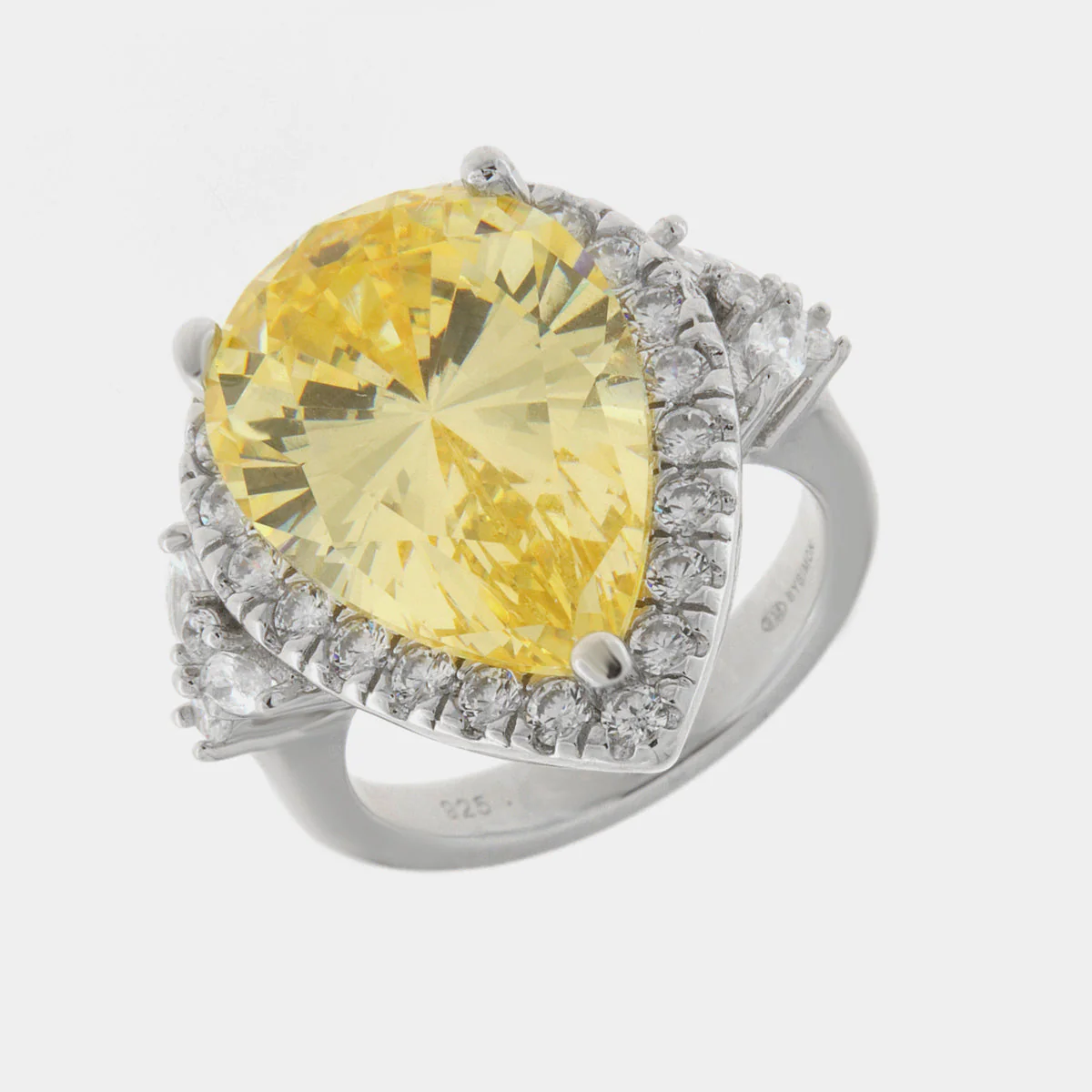Anello in Argento 925 con zircone giallo 1502778