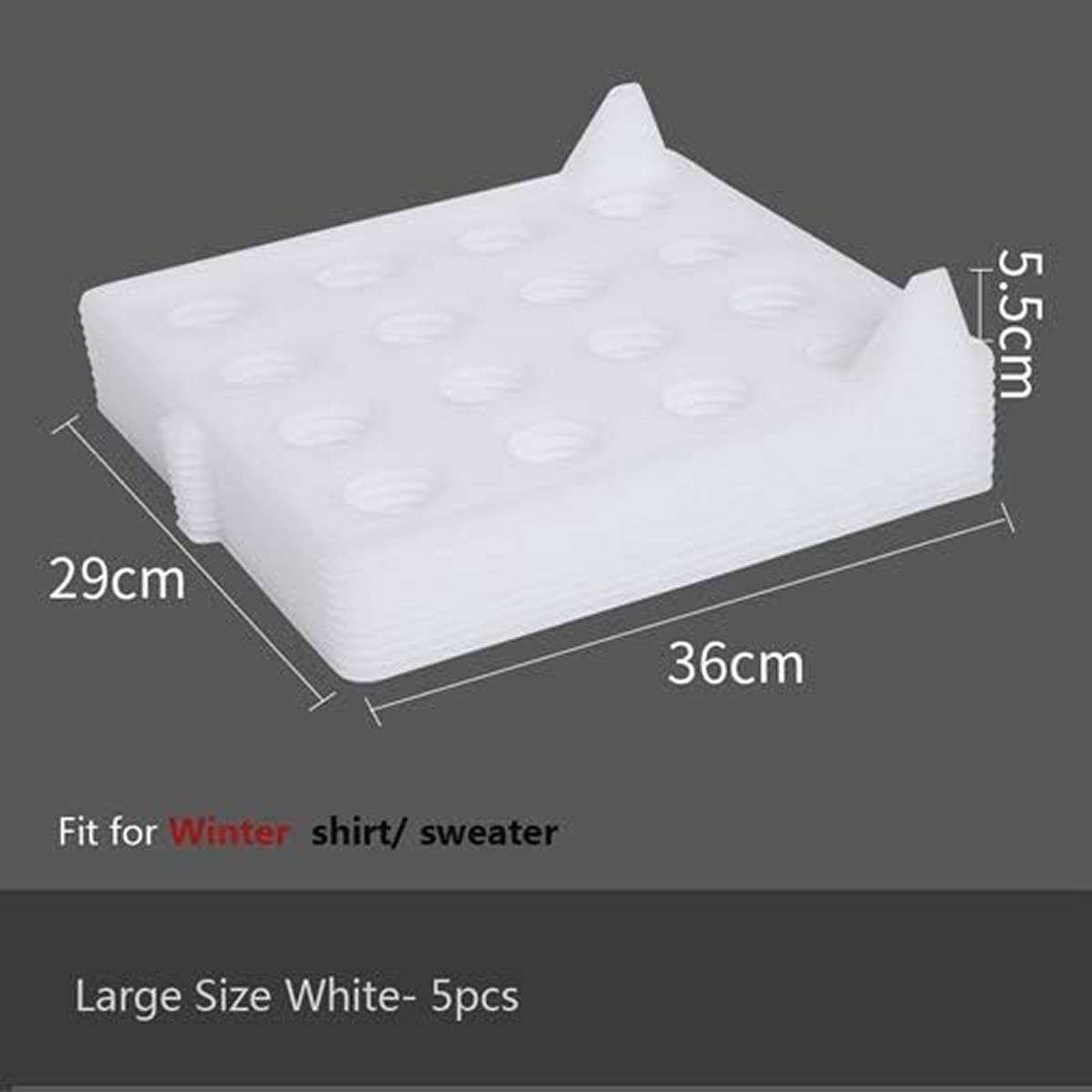 Deger 5 Pz Cartella organizer per vestiti Mensola Anti Pieghe Abbigliamento