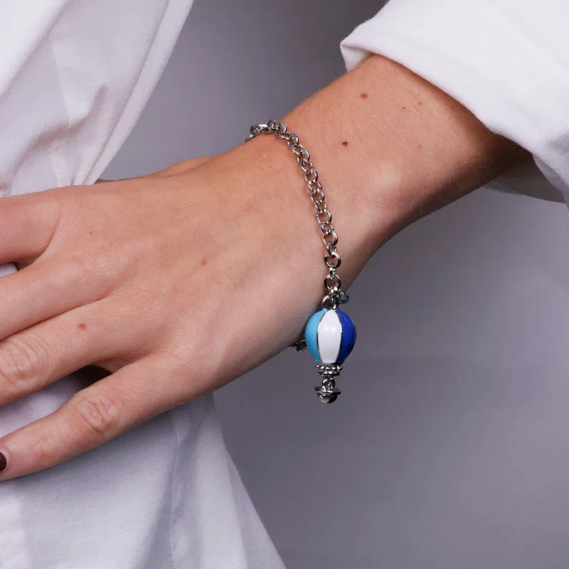 Bracciale in Metallo con mongolfiera blu e azzurra 3572826 - immagine 3