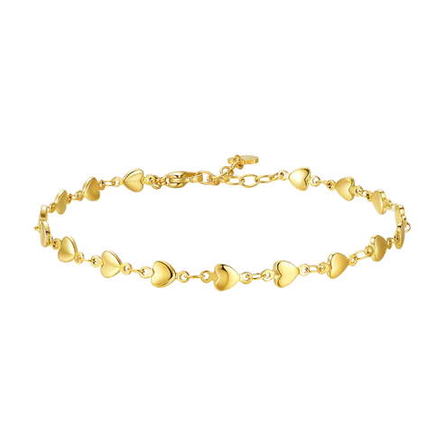 Luca Barra Cavigliera Acciaio Gold con Cuori cv163