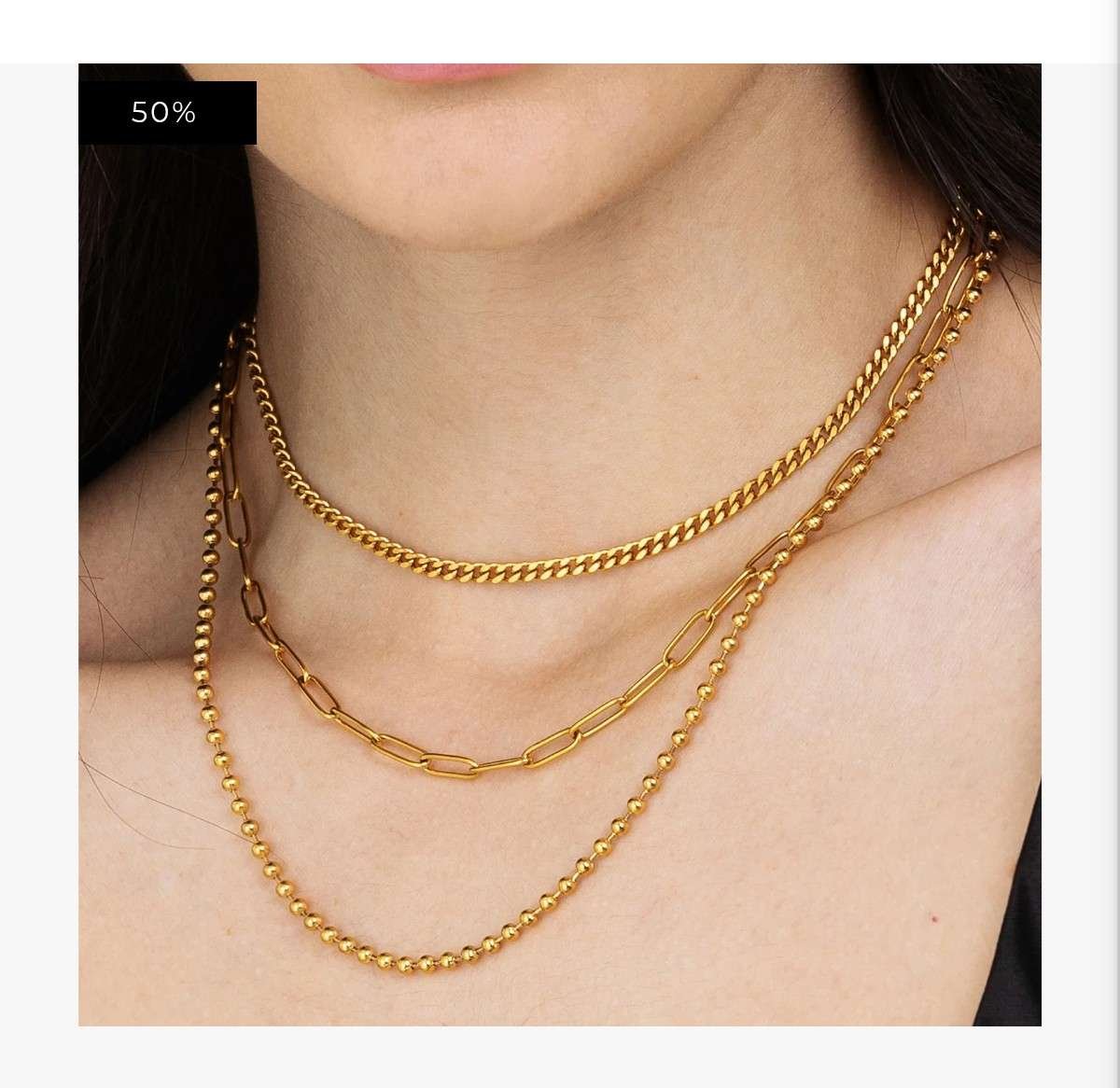 COLLANA DONNA IN ACCIAIO IP GOLD MULTIFILO Codice: CK1594 - immagine 2