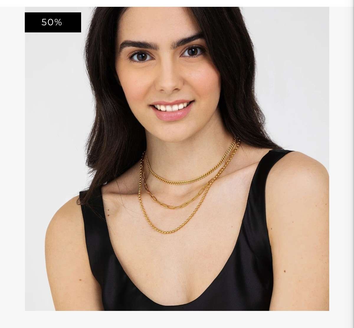 COLLANA DONNA IN ACCIAIO IP GOLD MULTIFILO Codice: CK1594 - immagine 3