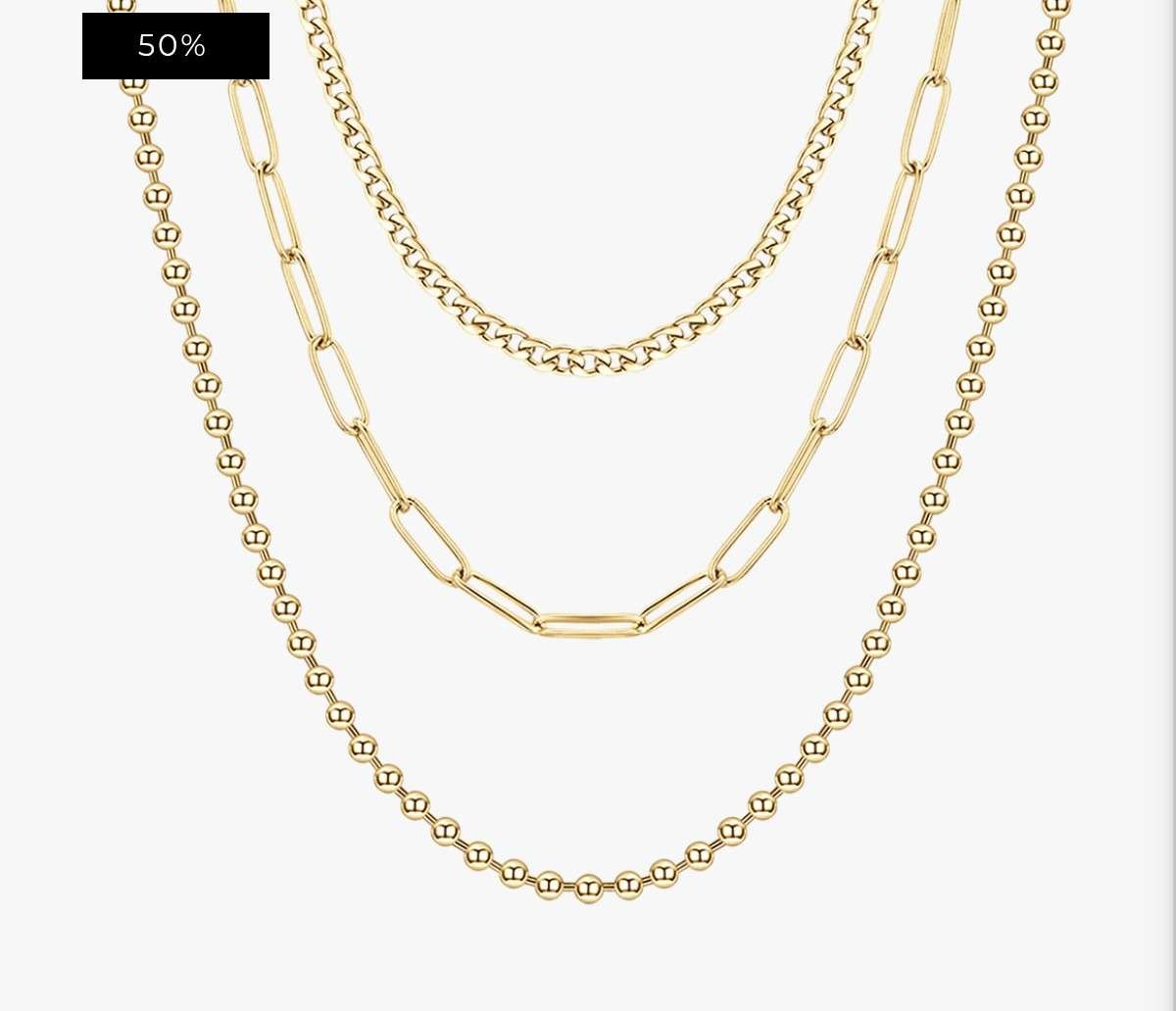 COLLANA DONNA IN ACCIAIO IP GOLD MULTIFILO Codice: CK1594 - immagine 4