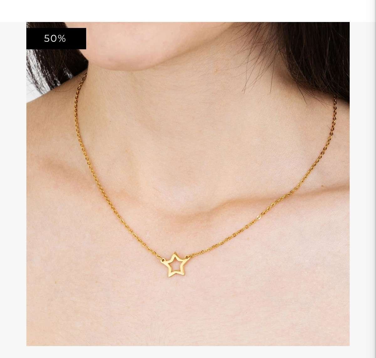 COLLANA DONNA IN ACCIAIO IP GOLD CON STELLA GOLD Codice: CK1609 - immagine 2