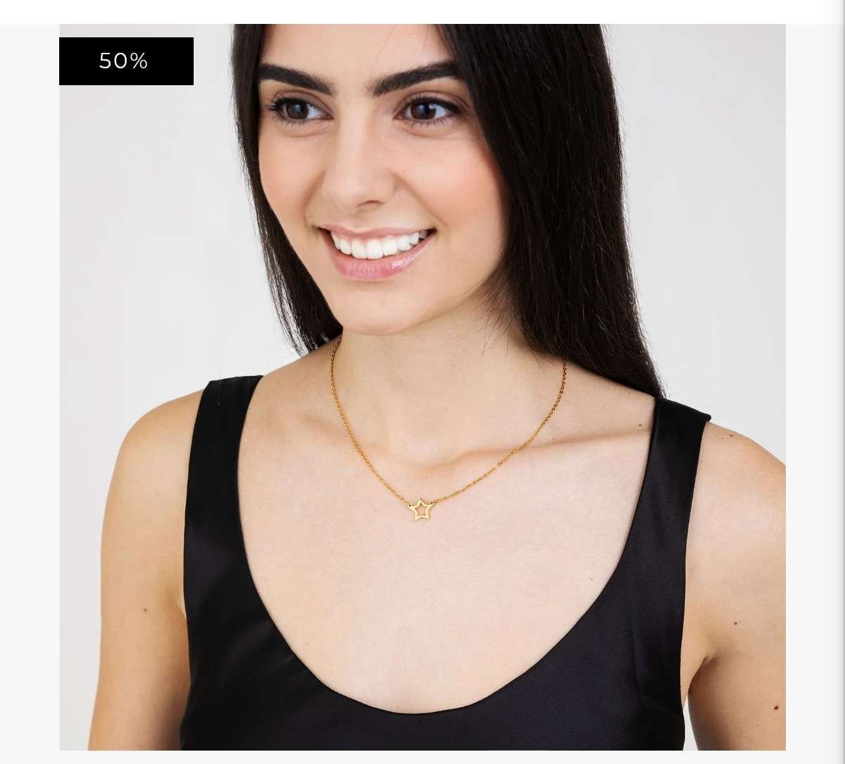 COLLANA DONNA IN ACCIAIO IP GOLD CON STELLA GOLD Codice: CK1609 - immagine 3