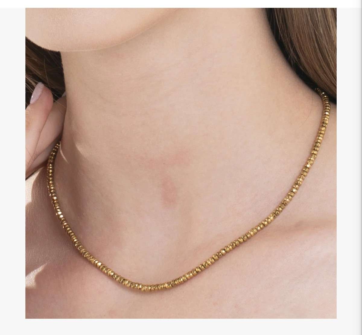 COLLANA DONNA IN ACCIAIO IP GOLD CON EMATITE - immagine 2
